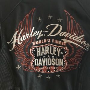Black Leather Harley Davidson Jacket